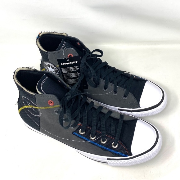 Converse Ctas High Top Shoes Storm Black Men’s Size Suede Sneakers Skate 173106C - Picture 3 of 9